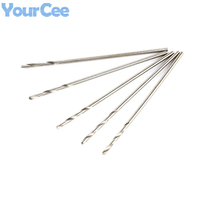 10pcs Twist Drill Head Metal Drilling 0.5~1.8mm Straight Handle Stainless Steel Special Drill Hole Bit 0.5 1.0 2.0 3.0 4.0 5.0mm