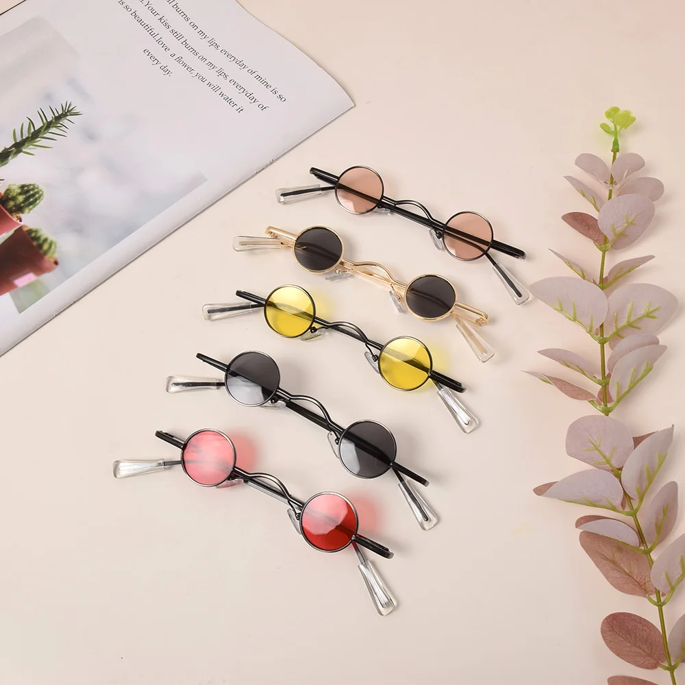 

Retro Mini Sunglasses Round Men Metal Frame Gold Black Red Small Round Framed Sun glasses eye care Accessories