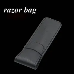 Étui de rasoir en cuir noir PU, pocommuniste de rasoir, garde votre rasoir et votre lame en sécurité, sac de protection