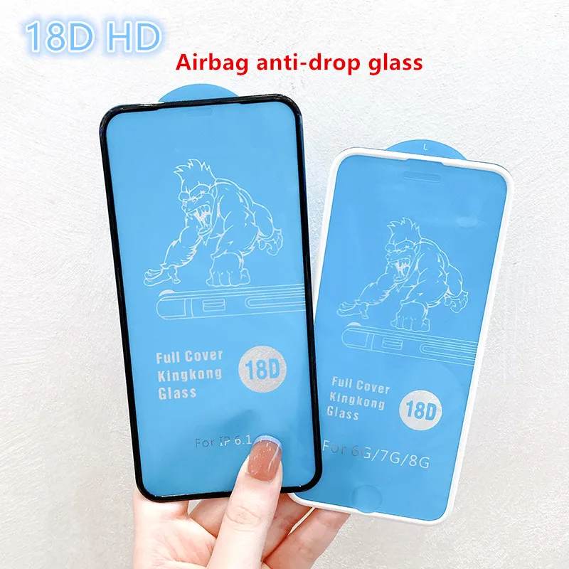 

18D HD Airbag Anti-Fall Glass For iphone 12 xr x xs 11 Pro max 6 7 8 plus se 15 14 13 mini Mobile Phone Protective Glass Films