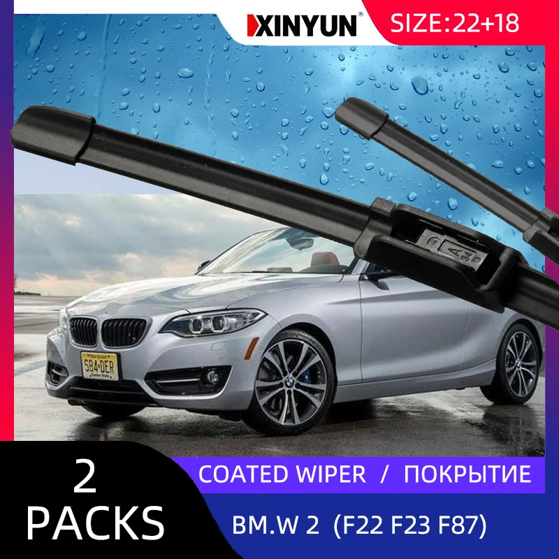 Coated Wiper Front Wiper Blades For BMW 2 Series F22 F23 218i 220i 228i 230i M235i M240i 218d 220d 225d 2014 - 2020 2019 22