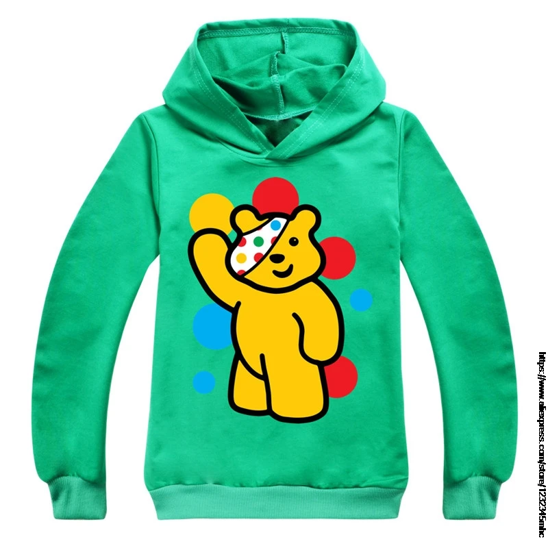 الاطفال عادية متقطعة بودسي الدب Sweatershirt الفتيان الفتيات مقنعين تي شيرت الطفل ملابس الموضة القطن عيد ميلاد زي تنكري لفتاة #4