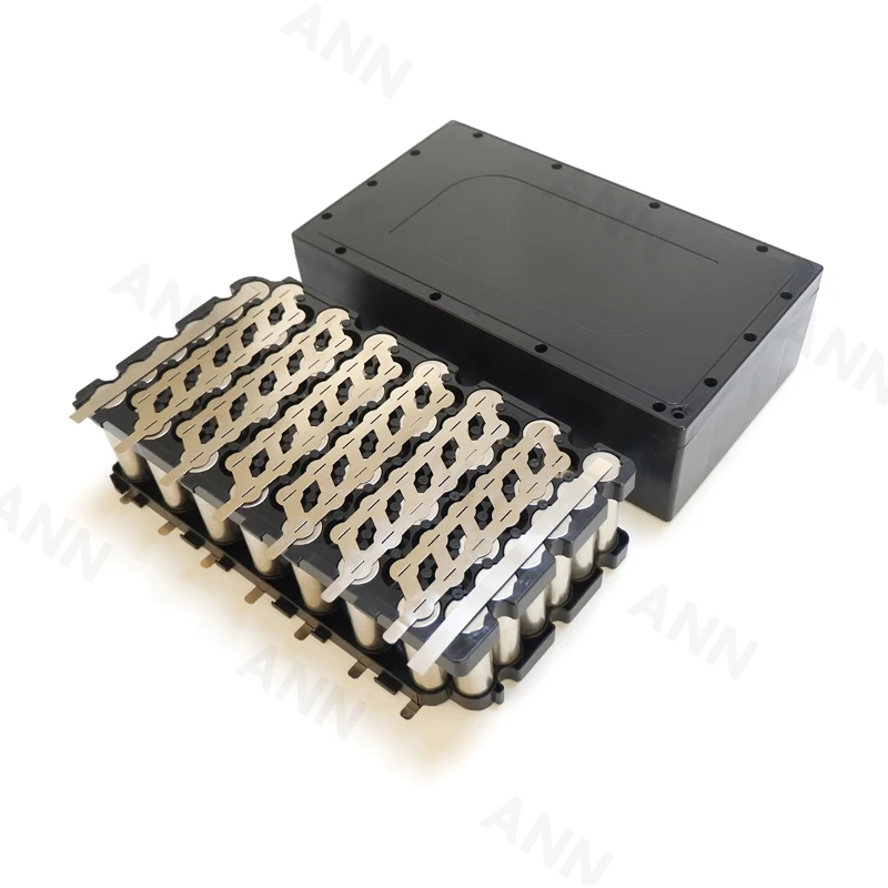 علبة بطارية ليثيوم دراجة كهربائية 48 فولت/51.2 فولت + حامل + حامل لبطارية 13S/14S 6P 18650 يمكن وضع 84 خلية