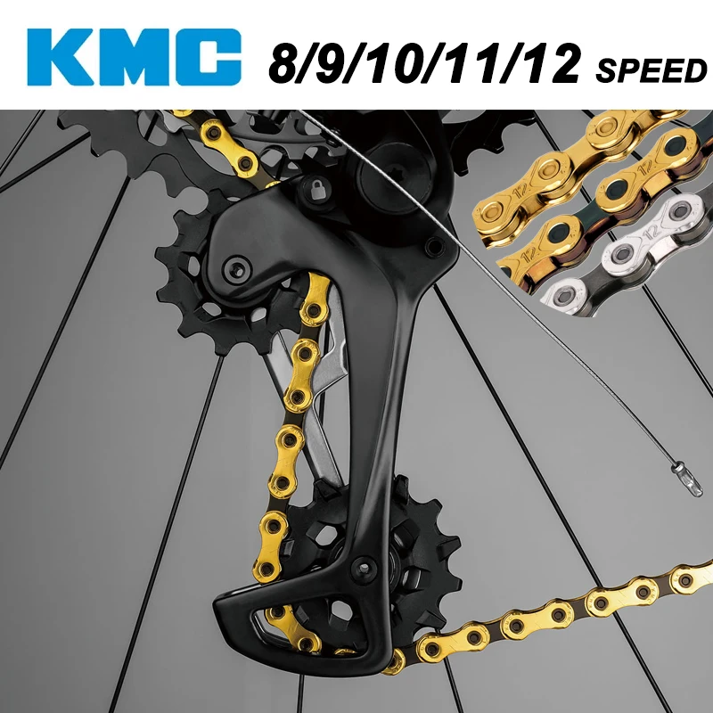 KMC Bicycle Chain X8 X9 X10 X11 X12 Speed Bike Chain Missing Connect Link Lightweight MTB Road Racing Training Bicycle Chain