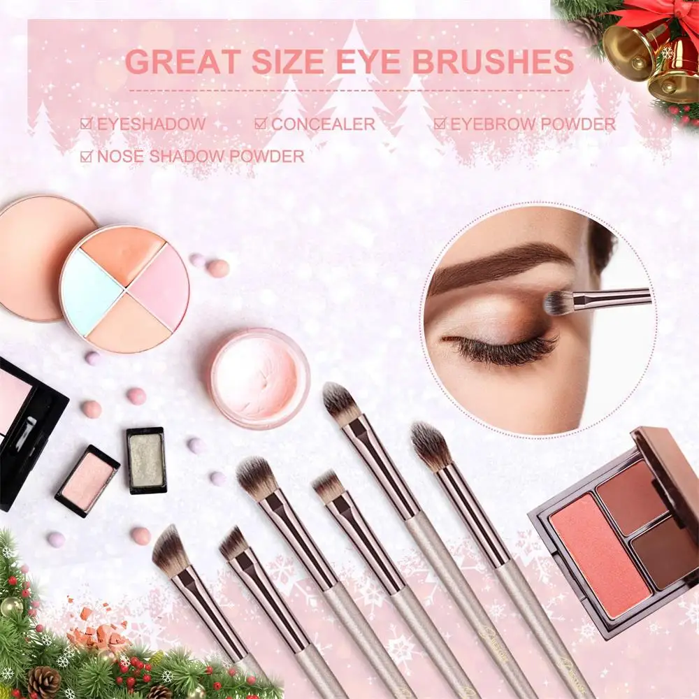 14PCS Champagne Professional Makeup Brushes Set for Cosmetics Foundation Powder Liquid Eye Shadow Eyebrow Lip Brush Kit Tools