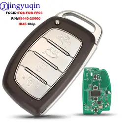 Jingyuqin 4 pulsanti guscio chiave auto a distanza per Hyundai IX35 TUCSON P/N: muslimatfccid: TQ8-FOB-FF03 Chip ID46