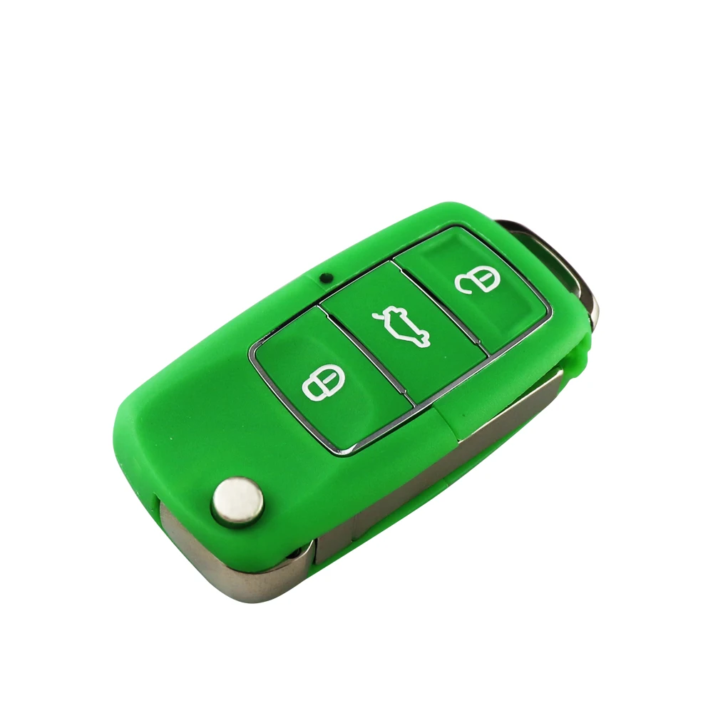 YIQfeat-Coque de clé télécommande pliable à 3 boutons, nouvelle couleur, pour Volkswagen VW Jetta Golf Passat Beetle Polo Bora