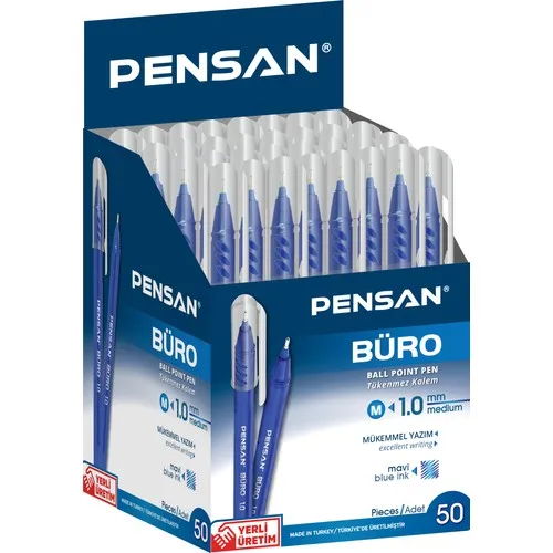 PENSAN OFFICE BALLPOINT PEN 1MM 2270 BLUE 50'Lİ PACKAGE GOOD QUALITY FIRST CLASS BALLPOINT PEN AUTHORISED SELLER BLUE BALLPOINT PEN