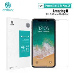Nillkin Tempered Glass for iPhone XR X Xs 11 Pro Max 12 Mini 0.33MM H Screen Protector For iPhone 13 Pro Max Glass