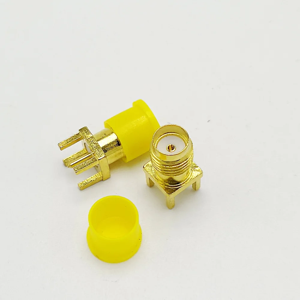 5 pole SMA Female connector Square welding pins with protection cap 10pcs/lot
