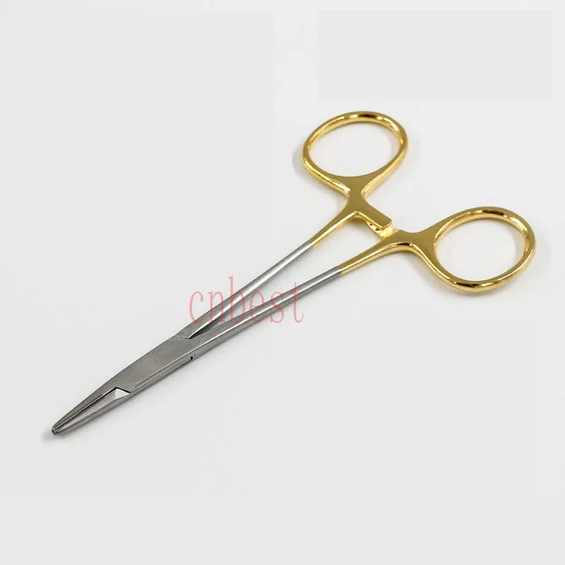 

Dental Needle Holder Pliers TC Head German Reusable Stainless Steel Gold Plated Handle Orthodontic Forceps Surgical Instrument