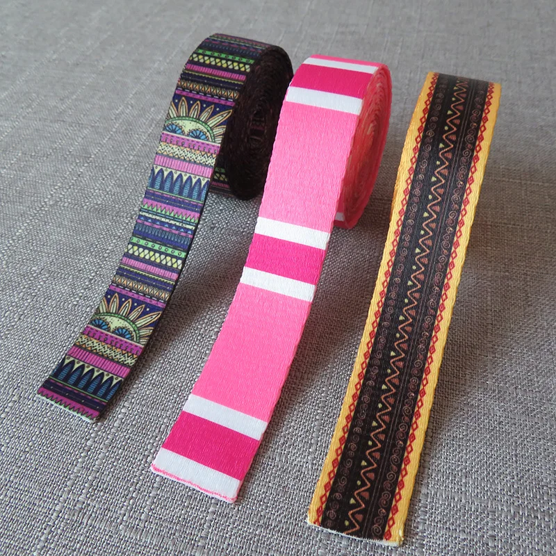 1 Yard Width 1 Inch 25mm Printed Webbing Backpack Bag Fashion Belt Strap Dog Collar Leads Harness Garment Sewing DIY Accessory