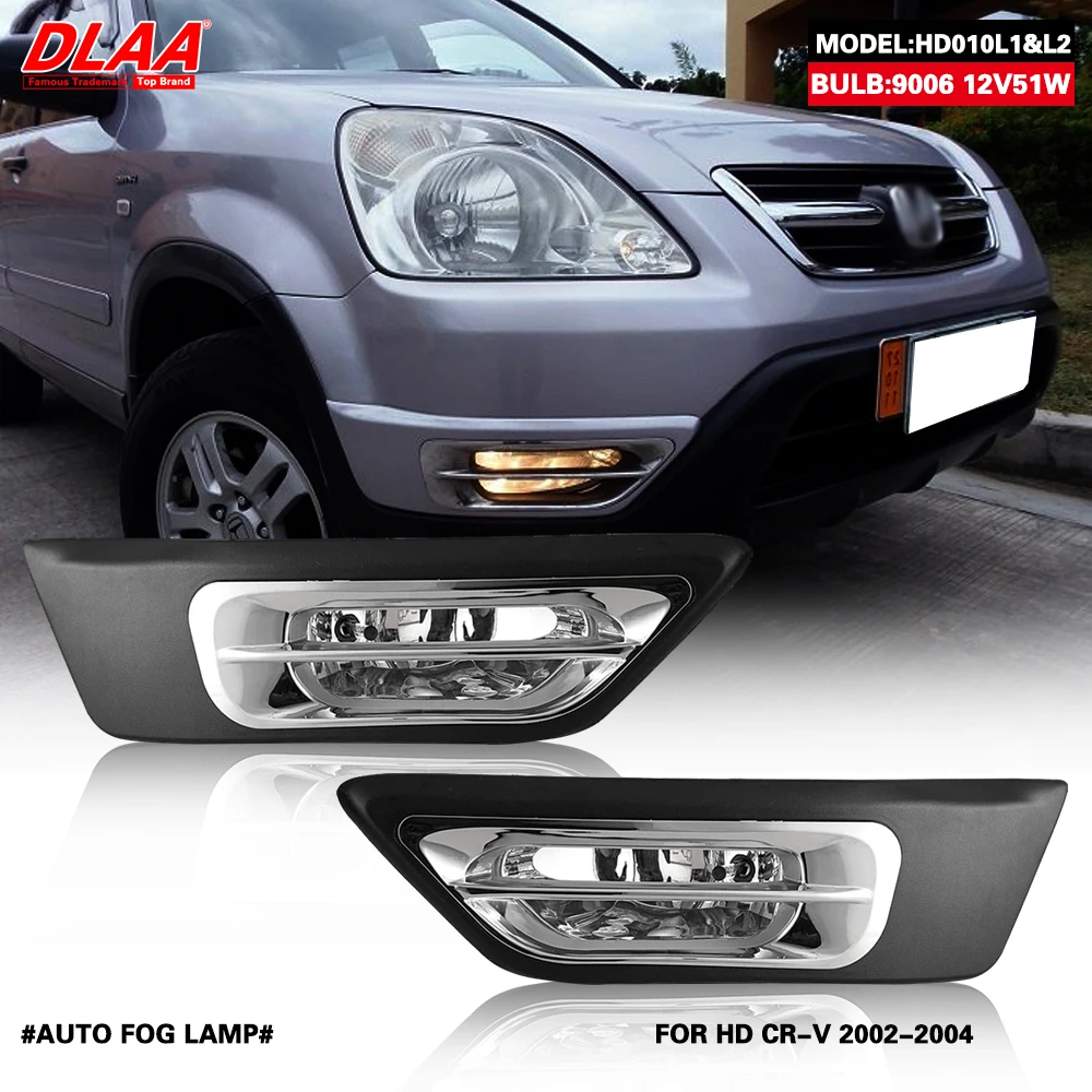 

DLAA For CRV 2002 2003 2004 Front Fog Lights Car Styling Spot Light Fog Lamps With Switch - 1 Pair