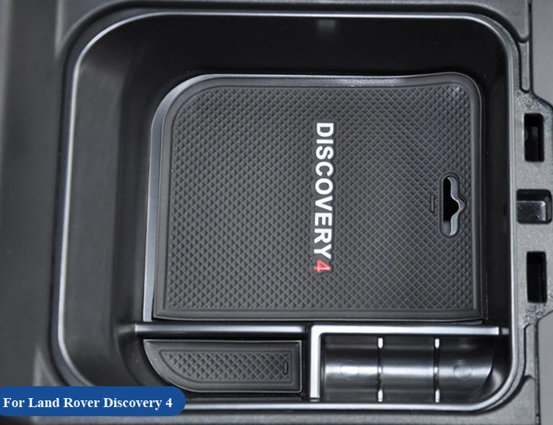 Black Car Central Storage Box Door Glove Armrest Organizer Box For Land Rover Discovery 4 2014 2015 Container Holder Tray