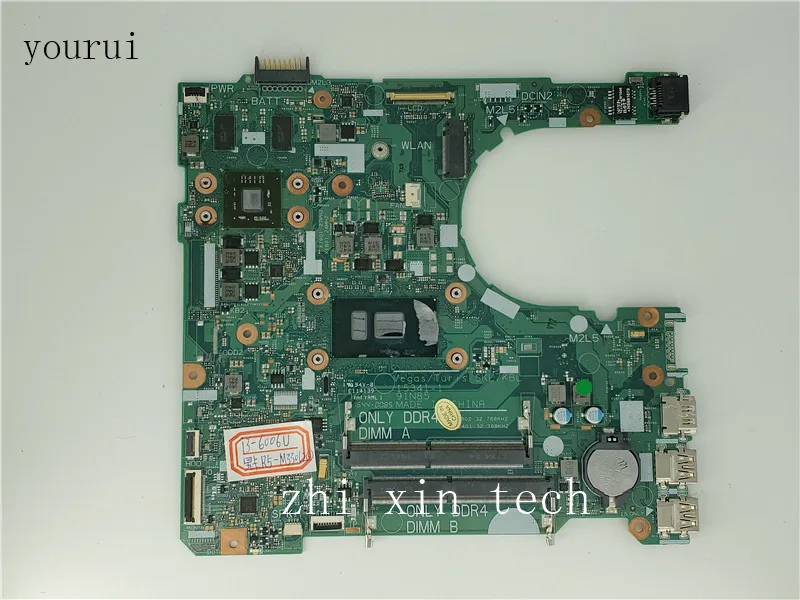 

yourui For Dell 3468 3568 Laptopmotherboard CN-0XT2G4 0XT2G4 XT2G4 15341-1 with i3-6006u CPU DDR3 Test ok