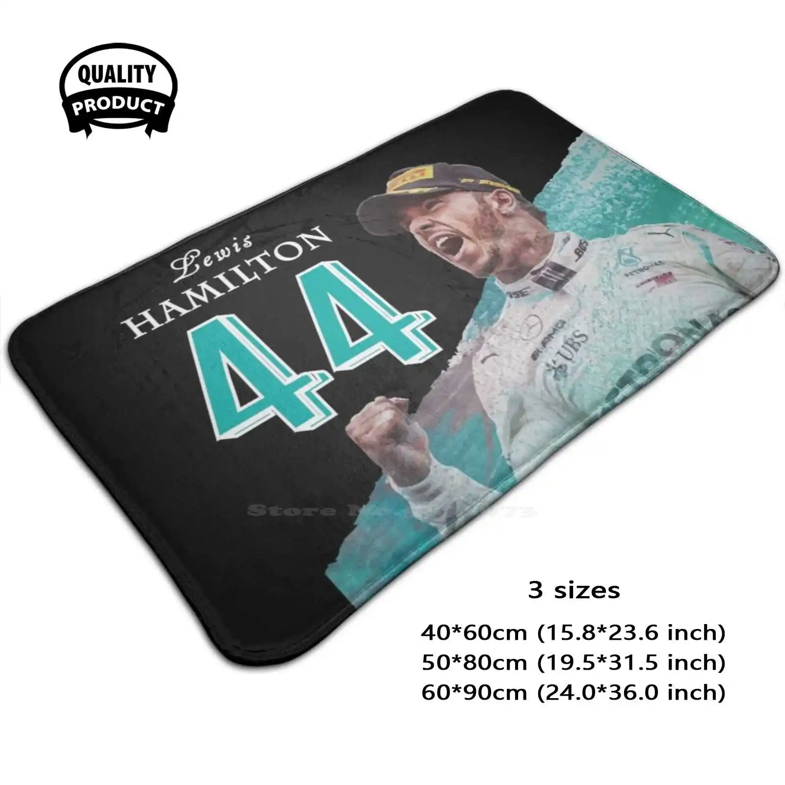 Lewis Hamilton 44 - 2020 Soft Cushion Home Carpet Door Mat Car Rug World Champion Still I Rise 44 Team Formula Car 2020 Car F 1