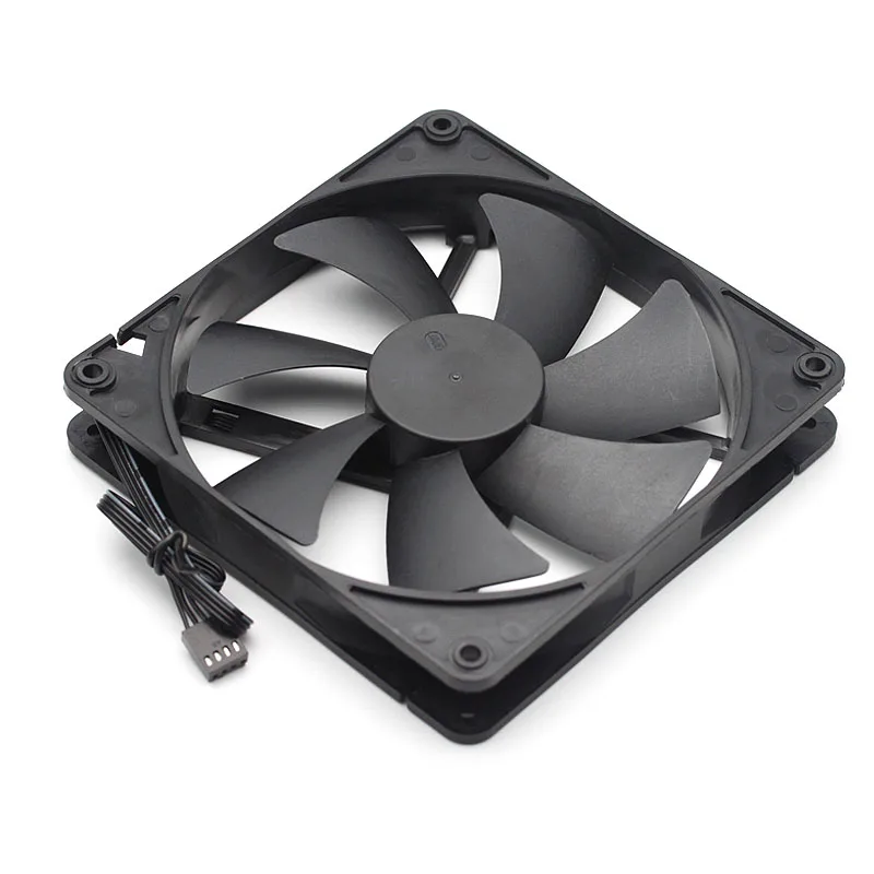 12V Ultra-Quiet Max Airflow Rate PWM อุณหภูมิควบคุม14ซม.แชสซี CPU Dual Ball CoolingFan 140X140X25Mm Cooler