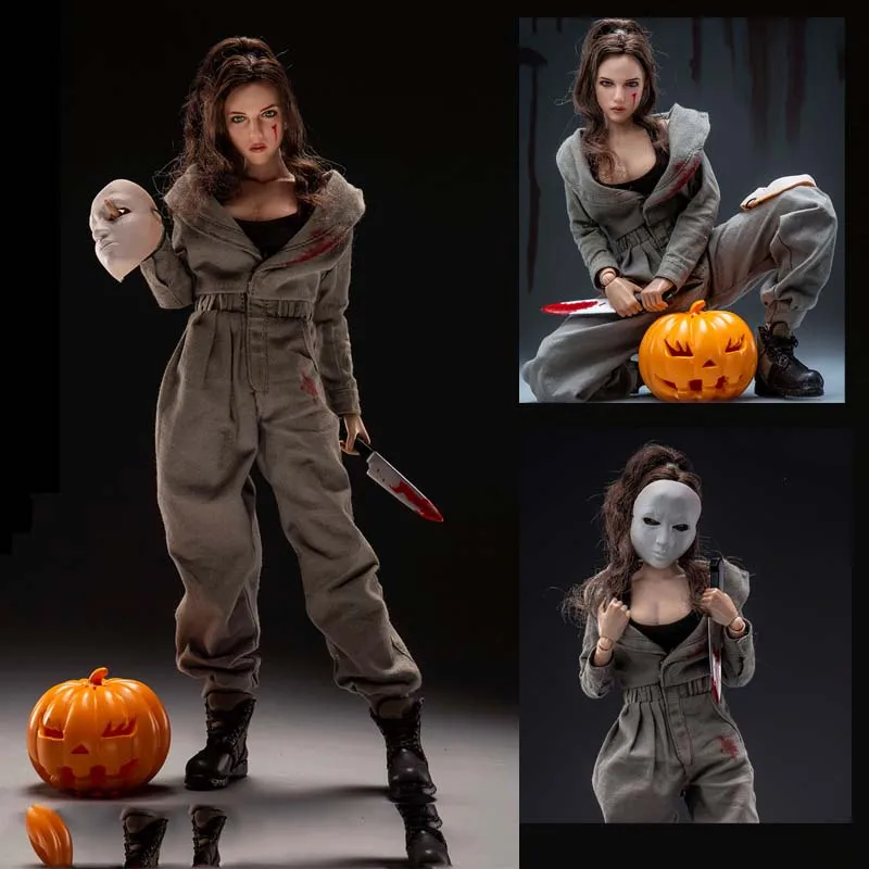 

BBK008 1:6 Scale Halloween Late Night Killer Model Killer Girl Mask killer 12' Full Set Action Figure Toy Doll Collectible Gift