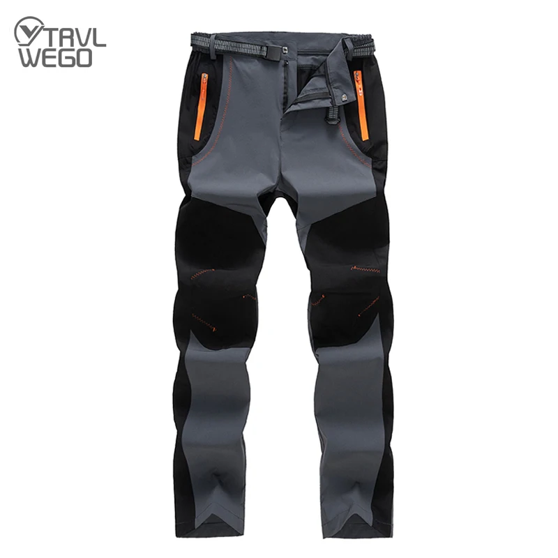 TRVLWEGO Hiking Pants Outdoor Men Elasticity Quick Dry Ultra-light UV Proof Sports Hunting Climbing Travel Camping Trousers