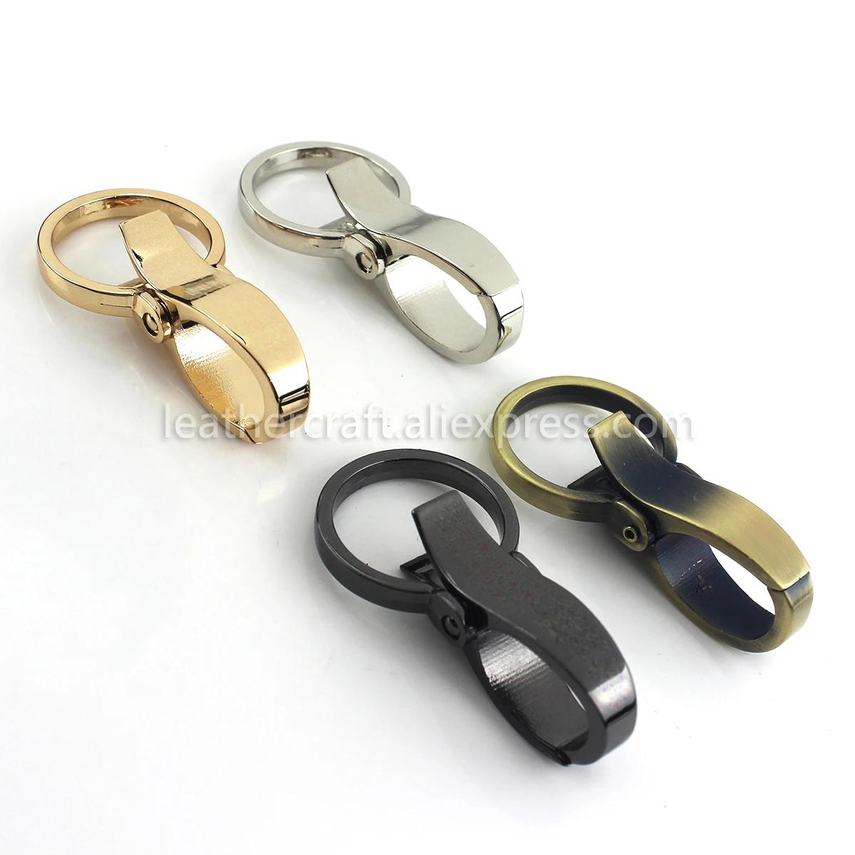 1x Metal Snap Hook Trigger Lobster Clasp Clip Spring Gate for Leather Craft Bag Strap Belt Webbing Keychain