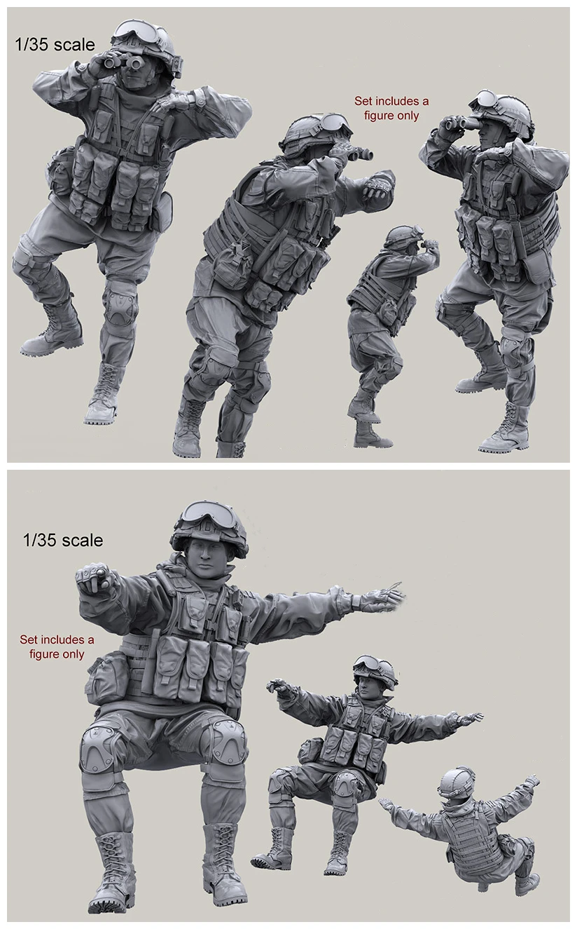 1/35 Resin Model Figure GK .A group of eight Russian soldiers.Unassembled and unpainted kit