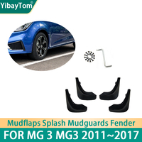 4 pieces Black Durable Front & Rear Mudflaps Splash Mud Guard Muds Flap Mudguards Fender For MG 3 MG3 2011~2017 accessories