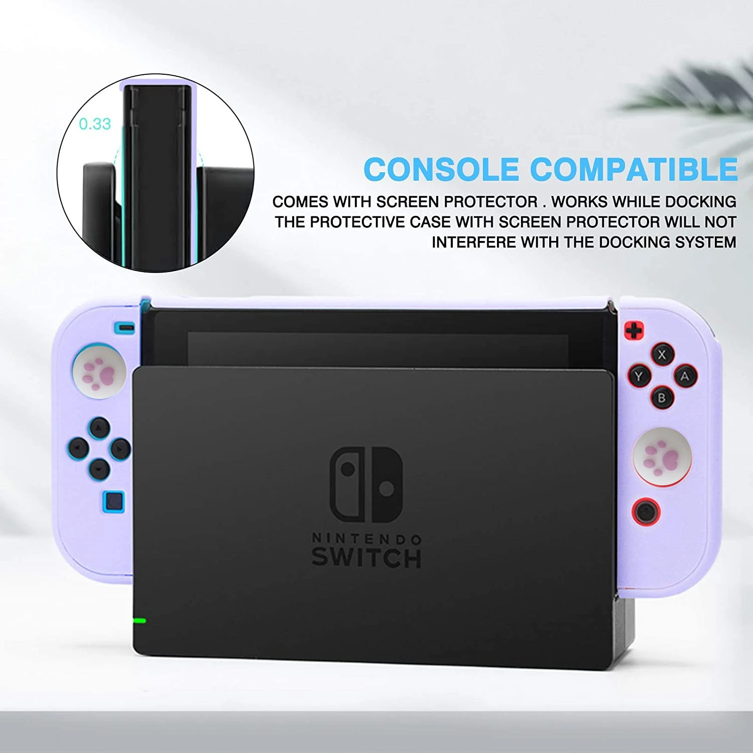 Switch Hard ป้องกันกรณีสำหรับ Nintendo สวิทช์ Joypad ตัวควบคุม Glass Screen Protector Thumb Stick Grips