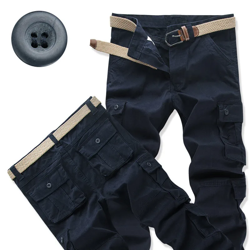 

Men's Winter Outdoor Cargo Pants Multi Pocket Joggers Baggy Long Trousers Male Autumn Work Outwear Pants Plus Size 42