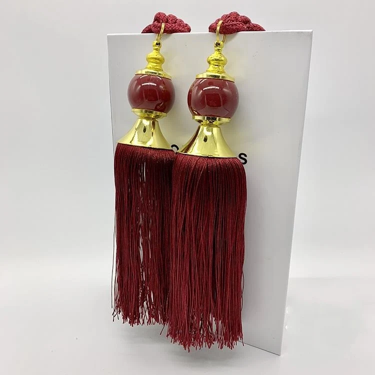 2PCS Curtain Tiebacks Tassel Curtain Clips Rope Curtain Tie Backs Holdbacks Decorative Curtain Holder Accessories For Drape