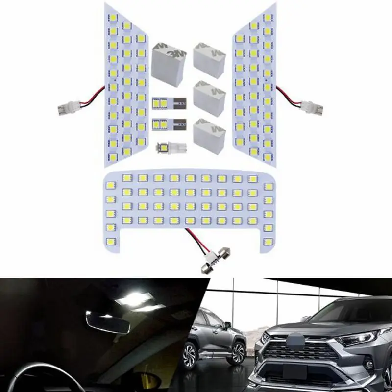 Hot Car White LED Interior Upgrade Light Lamp Bulb Kit fit for Toyota RAV4 XA50 2019 2020 2021