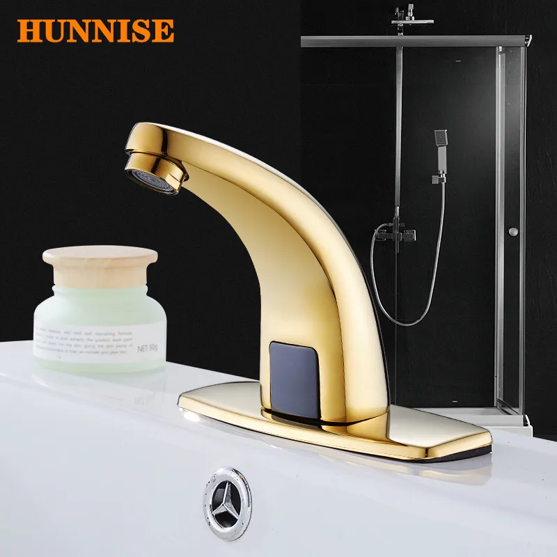 

Sensor Basin Faucet Gold Sensor Bathroom Mixer Faucet Quality Brass Cold Bathroom Faucets Sensitive Sensor Basin Sink Faucets