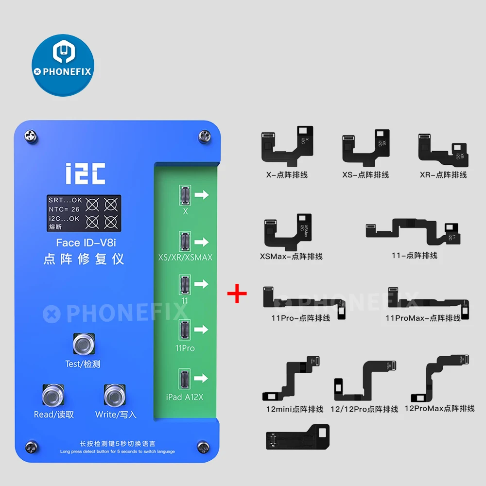 I2C Face ID Dot Matrix การตรวจจับ Iface V8โปรแกรมเมอร์สำหรับ Fix IPhone X XS 11 Pro Max Face ID ไม่การทำงานกล้อง Lattice ซ่อม