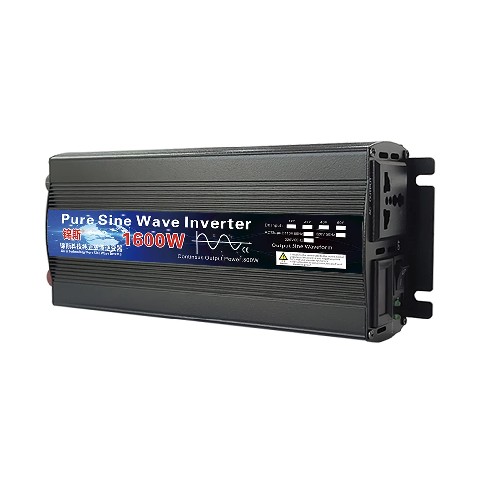 Pure Sine Wave Inverter 12V 24V 110V 220V 1000w 2000w 2600w Inversor 12V 48V to 220V Power Solar Inverter Converter LED Display