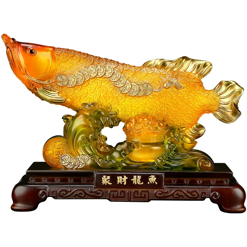 Lucky Arowana Ornaments for Home Decoration, Living Room, TV, Wine Cooler Crafts, Shop Opening Gifts, Figurines Miniatures