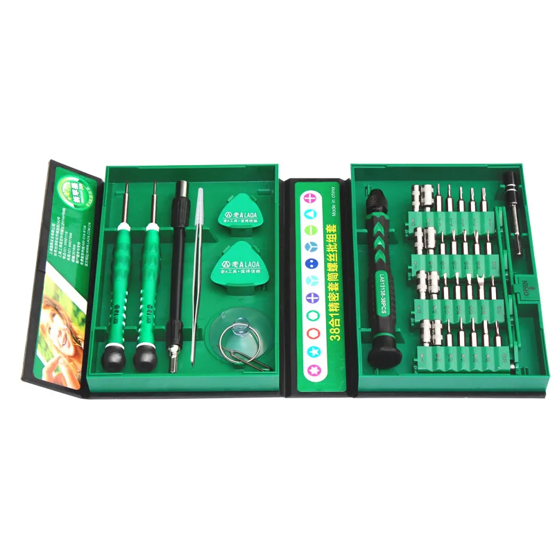 LAOA 38 in 1 Precision Screwdriver Sets S2 Alloy Steel Bits Digital Repair Tools Mobile Iphone Teardown Tools