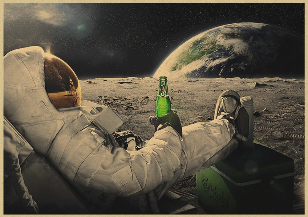 Funny Retro BEER Cheers Vintage Classic Movie Kraft Paper Poster Bar Cafe Living Room Dining room Wall Decorative Paintings