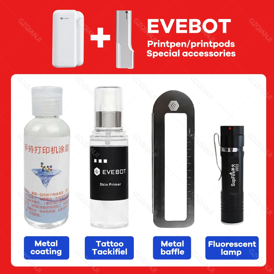 EVEBOT Printpen Handheld Printer DIY Inkjet Pen Tattoo Device Mini Portable Clothing Custom Small Coffee Printing Machine