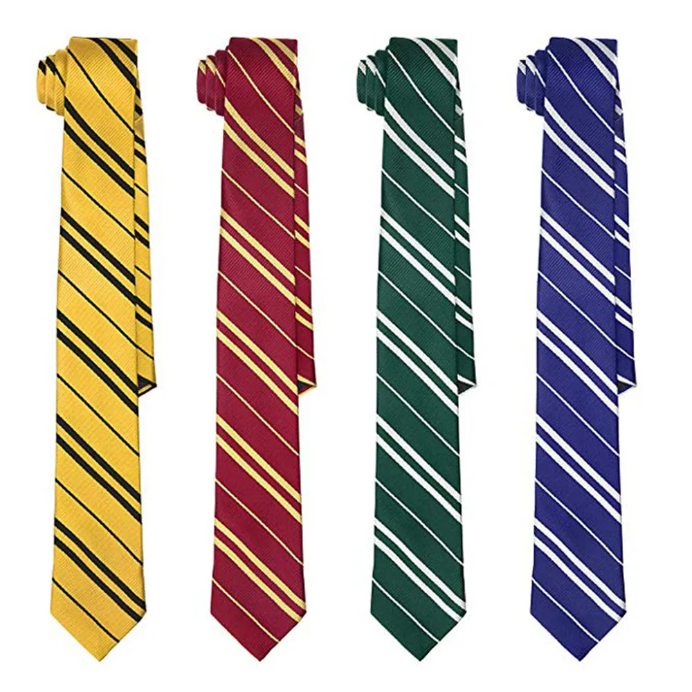 Tie Magic College Badge เครื่องแต่งกายเนคไทอุปกรณ์เสริม Harris ฮาโลวีนคอสเพลย์น่ารักเครื่องแต่งกาย Prop Tie ทอลายทแยง