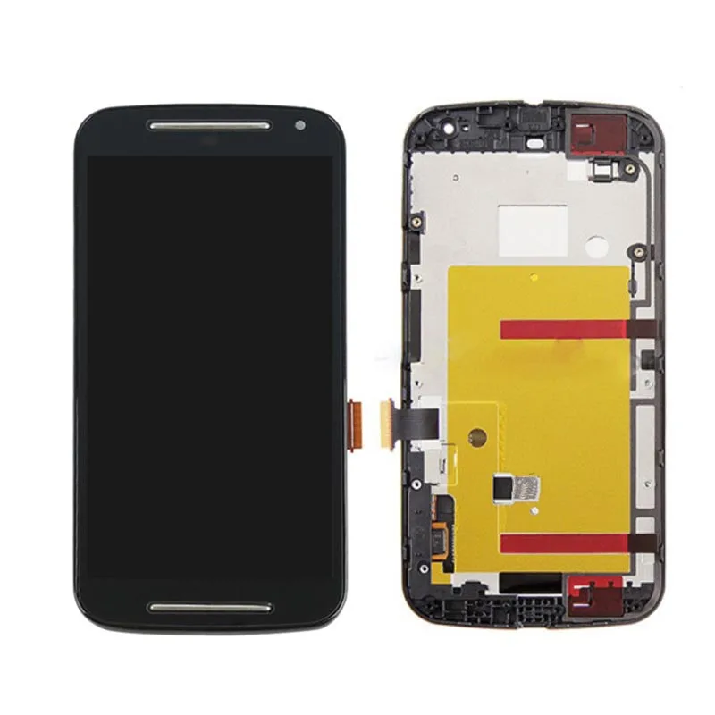 Tested Full Working LCD For Motorola Moto G2 XT1063 XT1064 XT1068 XT1069 LCD Display Touch Screen Digitizer Assembly With Frame