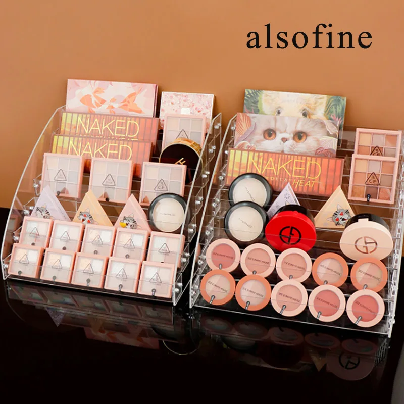 Hot Sale Acrylic Desktop Storage BoxLipstick Powder Cushion Skin Care Eye Shadow Display Stand Jewelry Shelf Small Jewelry Shelf