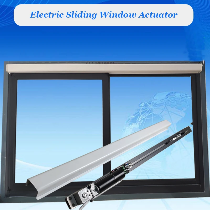 Electrical Sliding Window Actuator DC Automatic Open/Close Window Electrically 1m Length Sash Opener Manual Push