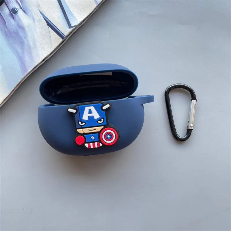 الكرتون مارفل حقيبة سماعة الاذن ل يدق استوديو براعم سيليكون واقية سماعة لاسلكية تعمل بالبلوتوث سماعة المحمولة غطاء مع هوك