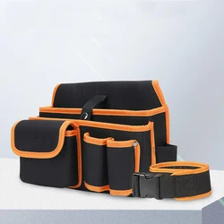 Multifunctional Tool Kit Durable Waterproof Canvas Tool Bag Belt Bag Electrician Wrench Iron Pliers Repair Tool Storage Bag