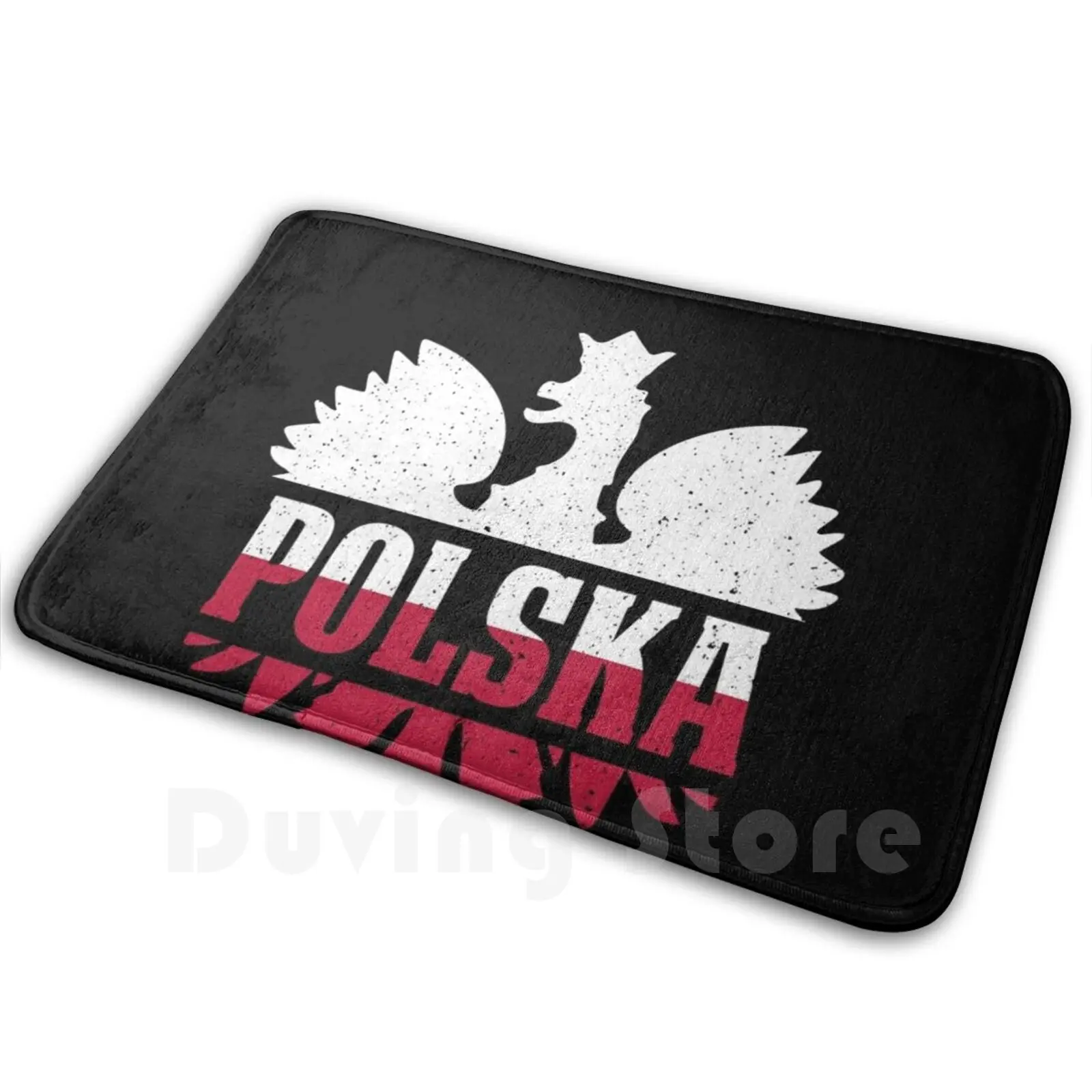 

Флаг Польши с логотипом, винтажный ретро Eagle Polish Pride Poland Gear, мягкий нескользящий коврик, ковер 2711, подушка Polish Pol Polska