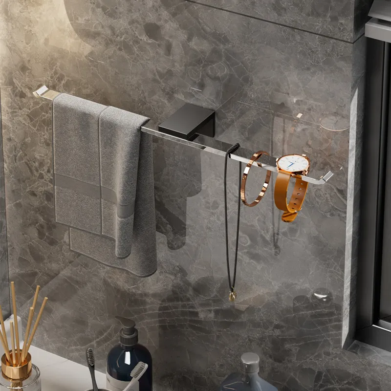 

Bathroom Accessories Towel Bars Towel Holder Restroom Towel Rack Zinc-Alloy Creative Nordic Luxury