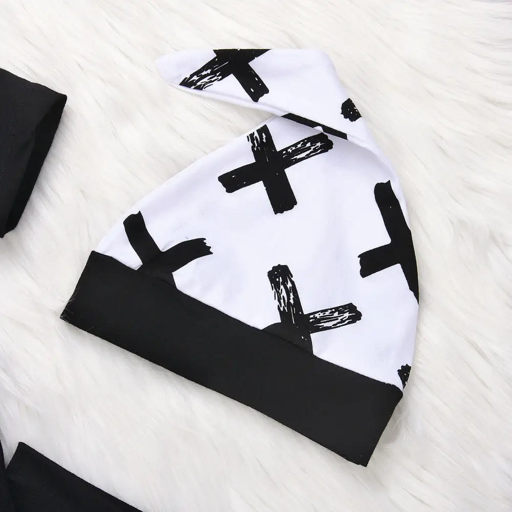 0-24 Month Toddler Kids Baby Boy 3Pcs Clothes Set Newborn Infant Boys Cotton Tops Romper Pants Leggings Outfits Clothing