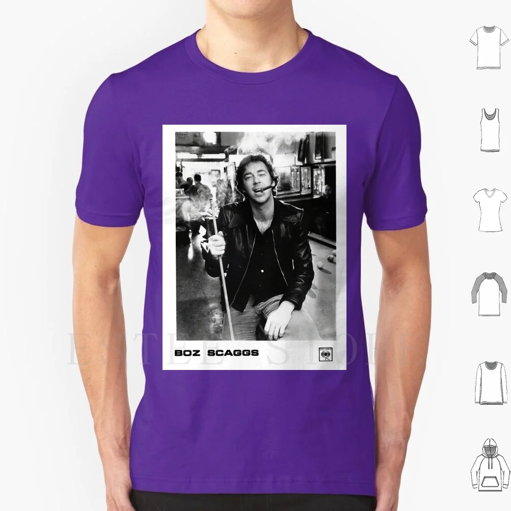 Young Boz Scaggs Smoking-T Shirt Men Cotton 6xl Boz Scaggs 80s 70s 90s 60s Vintage Black And White Film 35mm Grain Musician