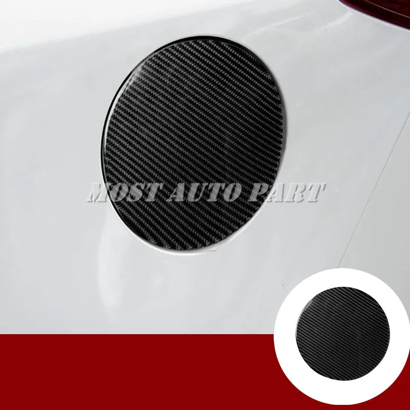 Carbon Fiber Fuel Filler Cover Gas Tank Cap Cover For Mazda 3 Mazda3 2014-2019 Car accesories interior Car Trim