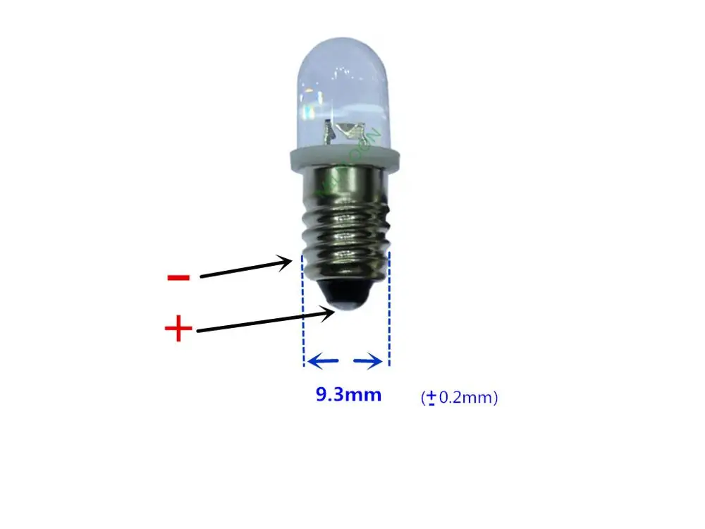 5pcs E10 led bulb E10 DC 3V 3.8V 4.5V 6V 8V 12V 18V 24V Instrument bulb E10 Indicator bulb Old fashioned flashlight bulb