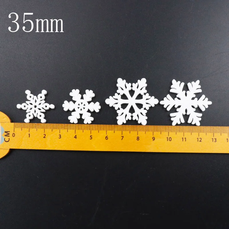 20 sztuk drewniane boże narodzenie Snowflake naturalne Scrapbooking Craft dla ozdoby Handmade DIY rękodzieło dekoracji 25-35mm